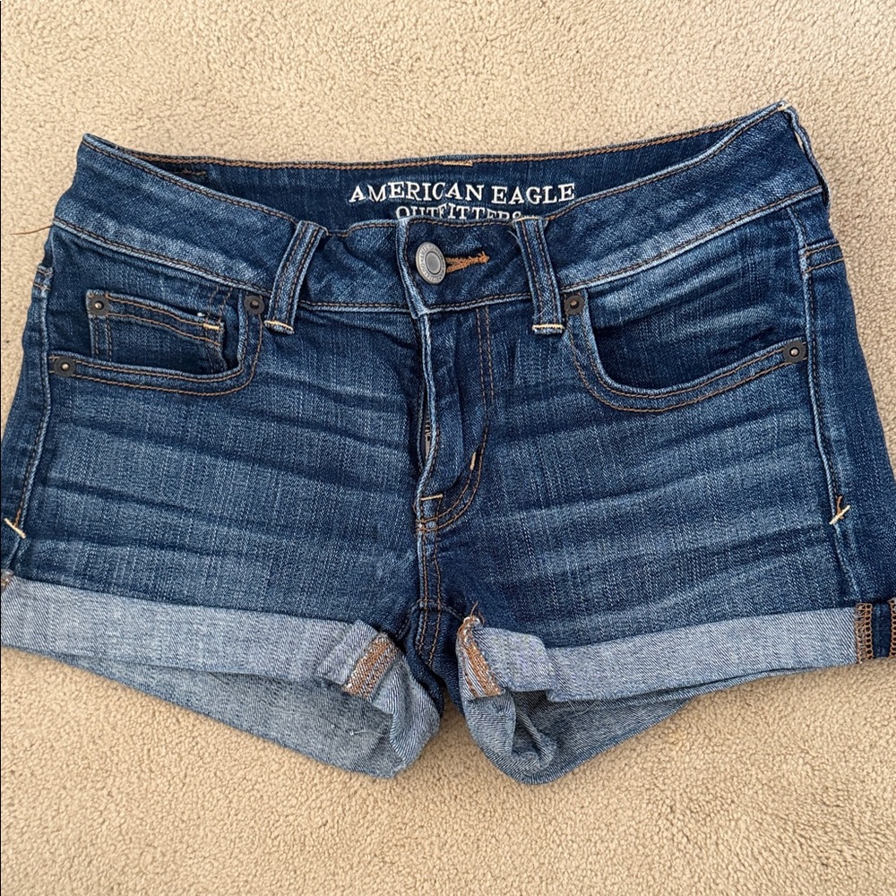 American Eagle Outfitters Dark Blue Jean Shorts